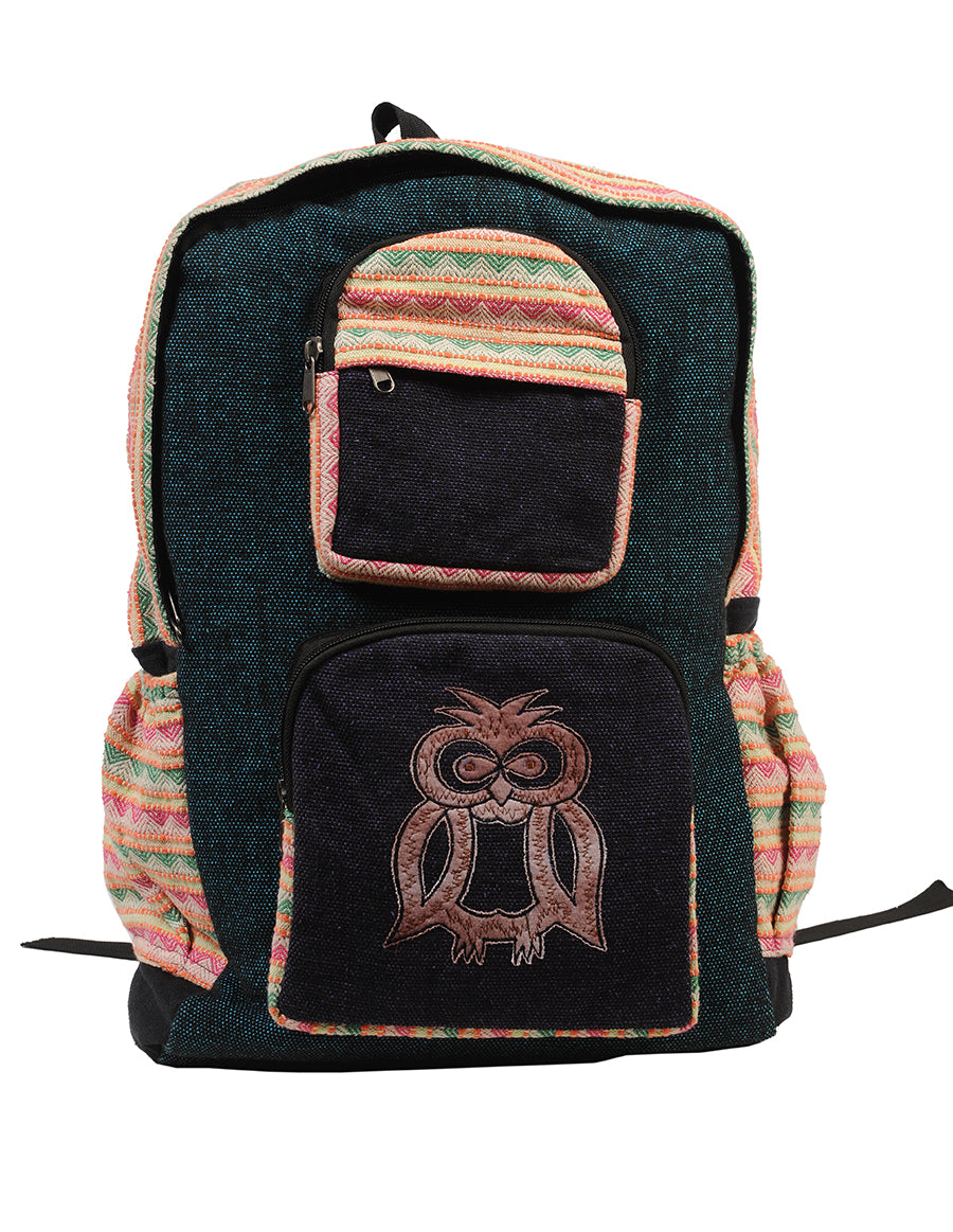 Owl Applique Tribal Backpack