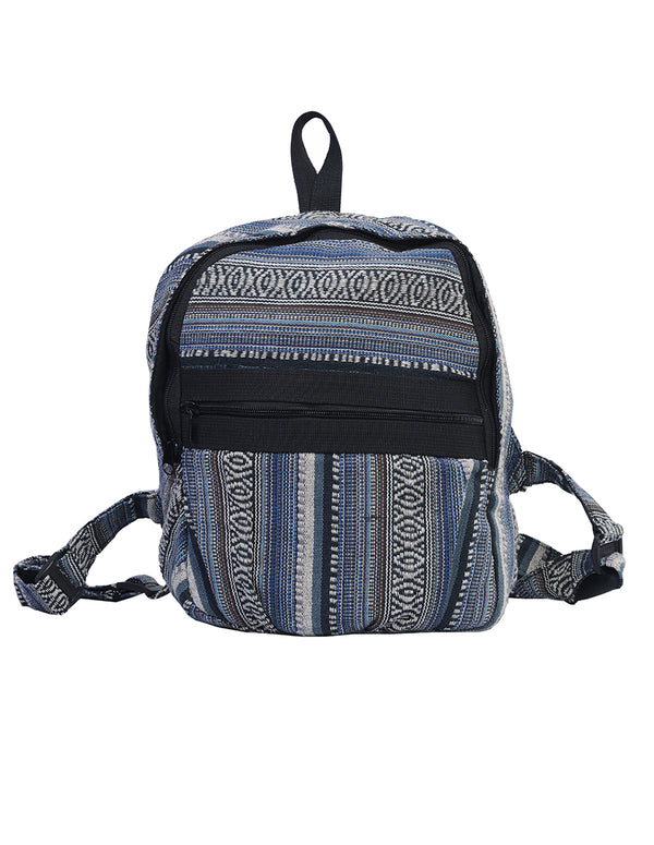 Geometric Woven Backpack