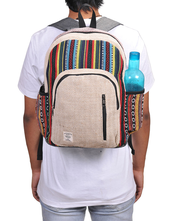 Hippie Boho Hemp Cotton Daypack Backpack Gheri