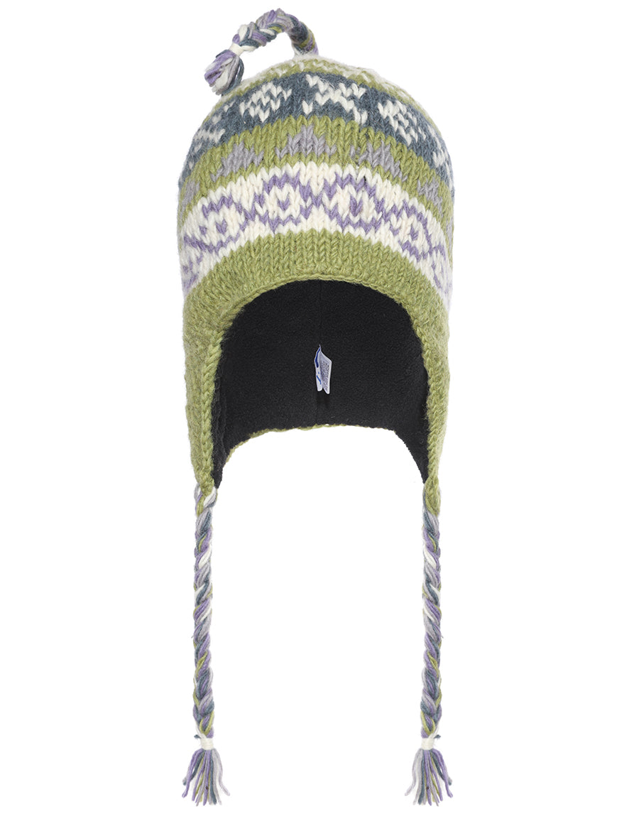 Tribal Pattern Ear Flap Woolen Hat