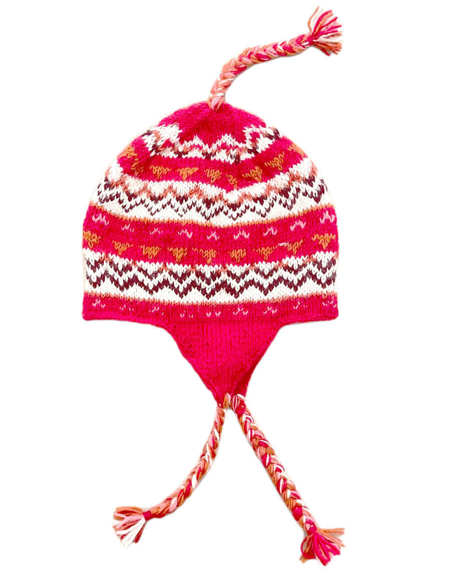 Tribal Pattern Ear Flap Woolen Hat
