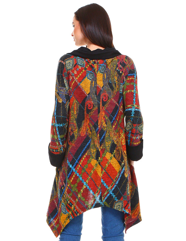 Scrunched Neck Line Long Tunic
