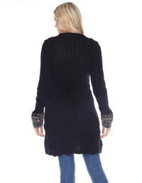 Black Tweed Sweater Coat