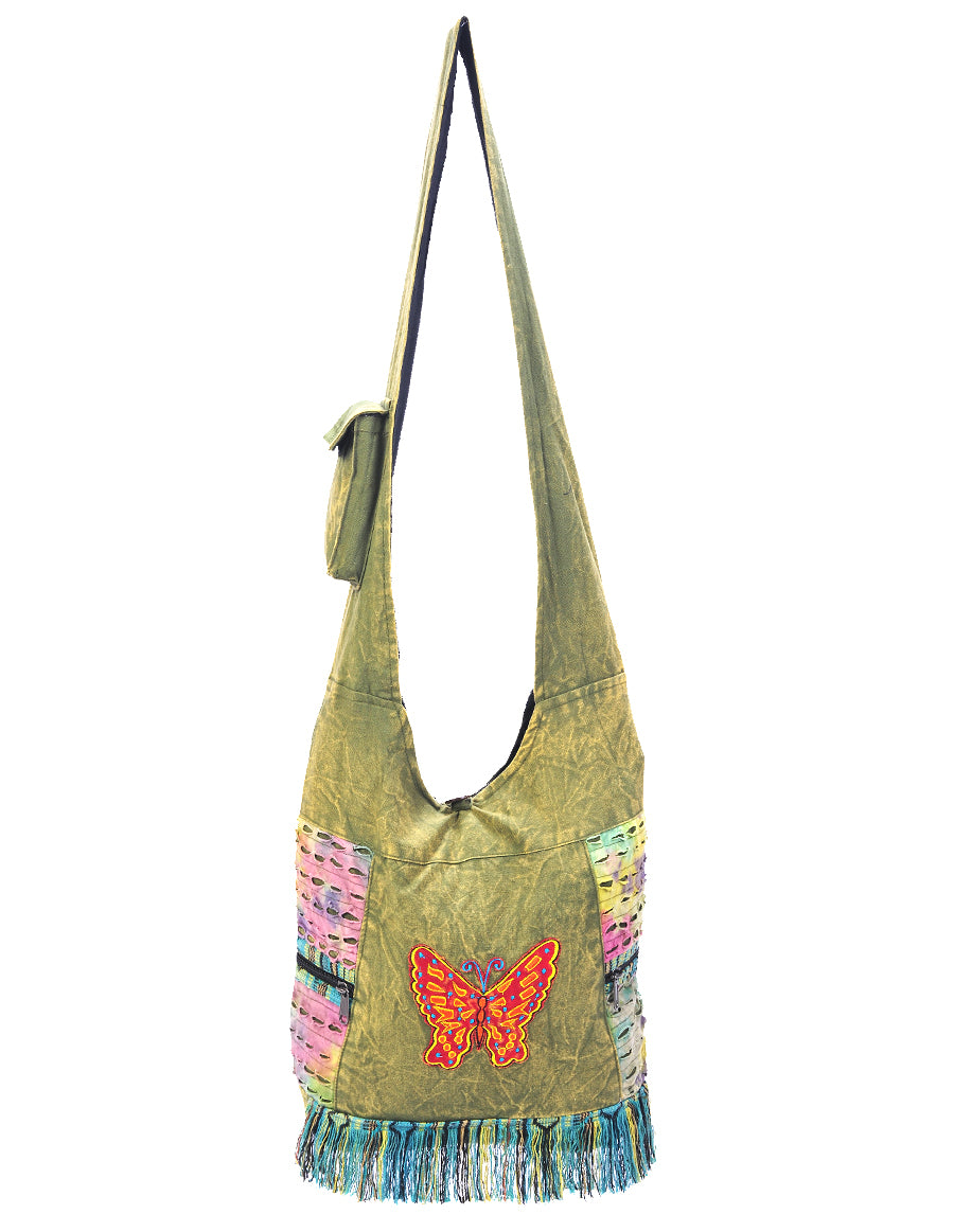 Butterfly Patch Hobo Bag