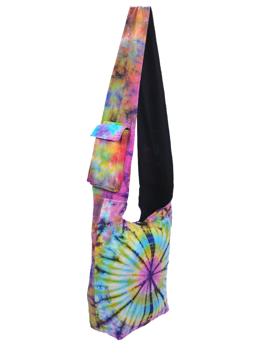 Sun Burst Multi Color Tie Dye Hobo Bag