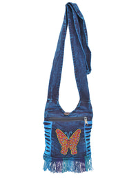 Butterfly Applique Fringe Mini Bag