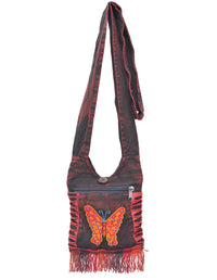 Butterfly Applique Fringe Mini Bag