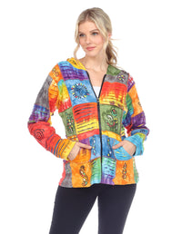 Patchwork & Rips Hooded Jackets (Plus also available)
