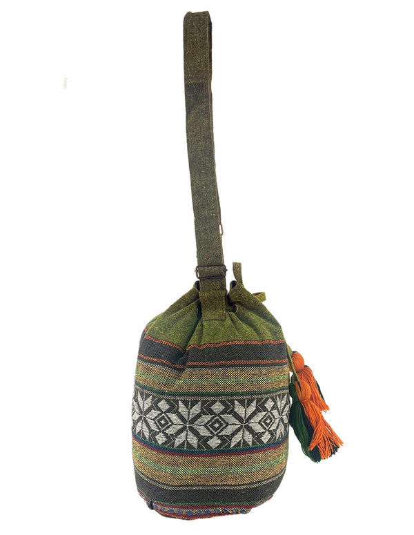 Tribal Print Round Pouch Crossbody Hobo Bag