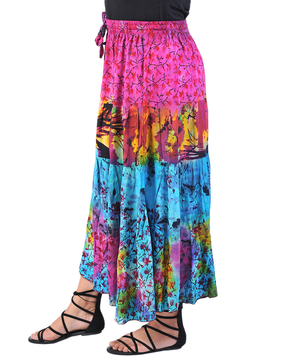 Rayon Printed Long Skirt