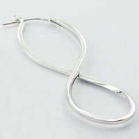 Infinity Knot Sterling Silver Hoops