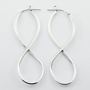 Infinity Knot Sterling Silver Hoops