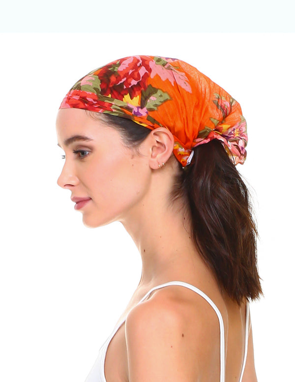 Floral Print Cotton Headband