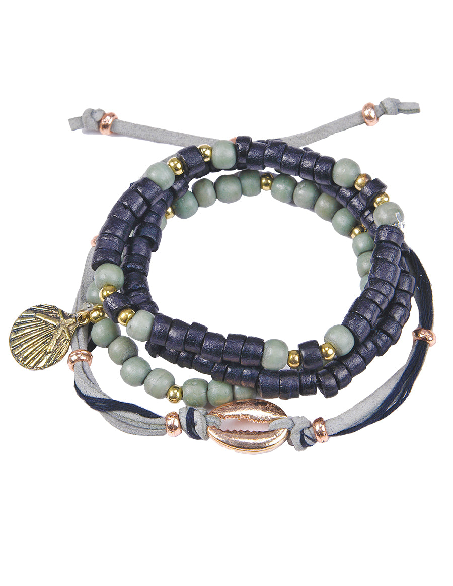 Shells & Beads Bracelet Set