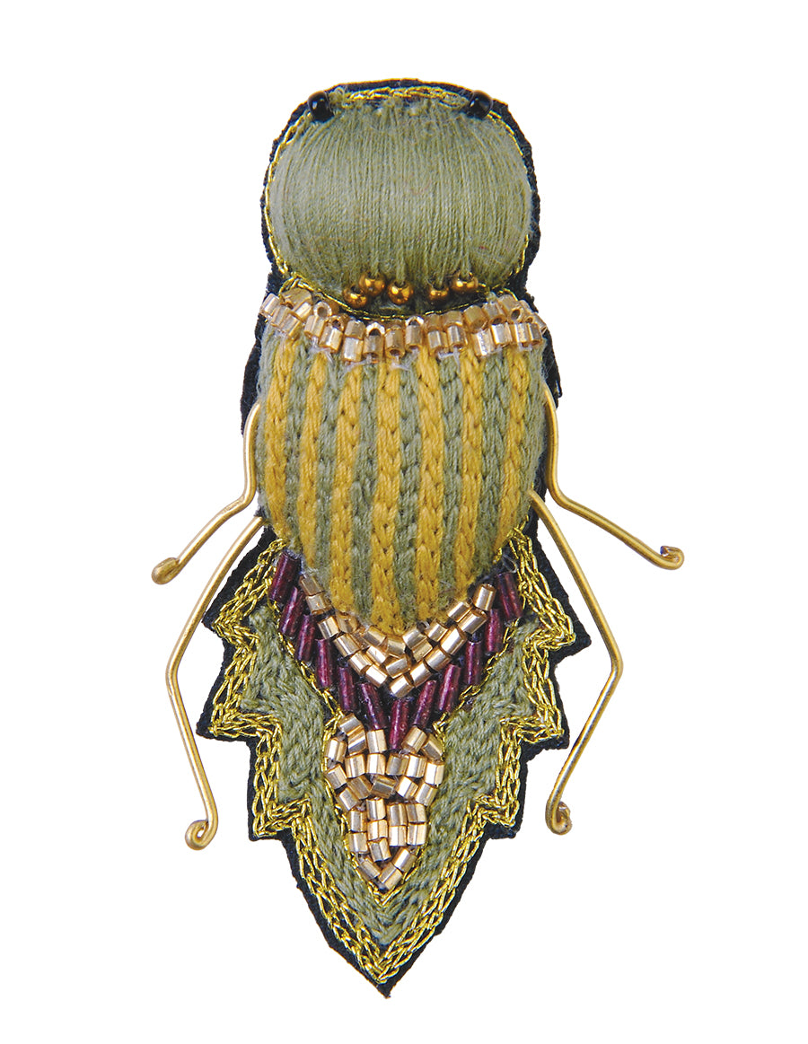 Leaf Hopper Insect Brooch