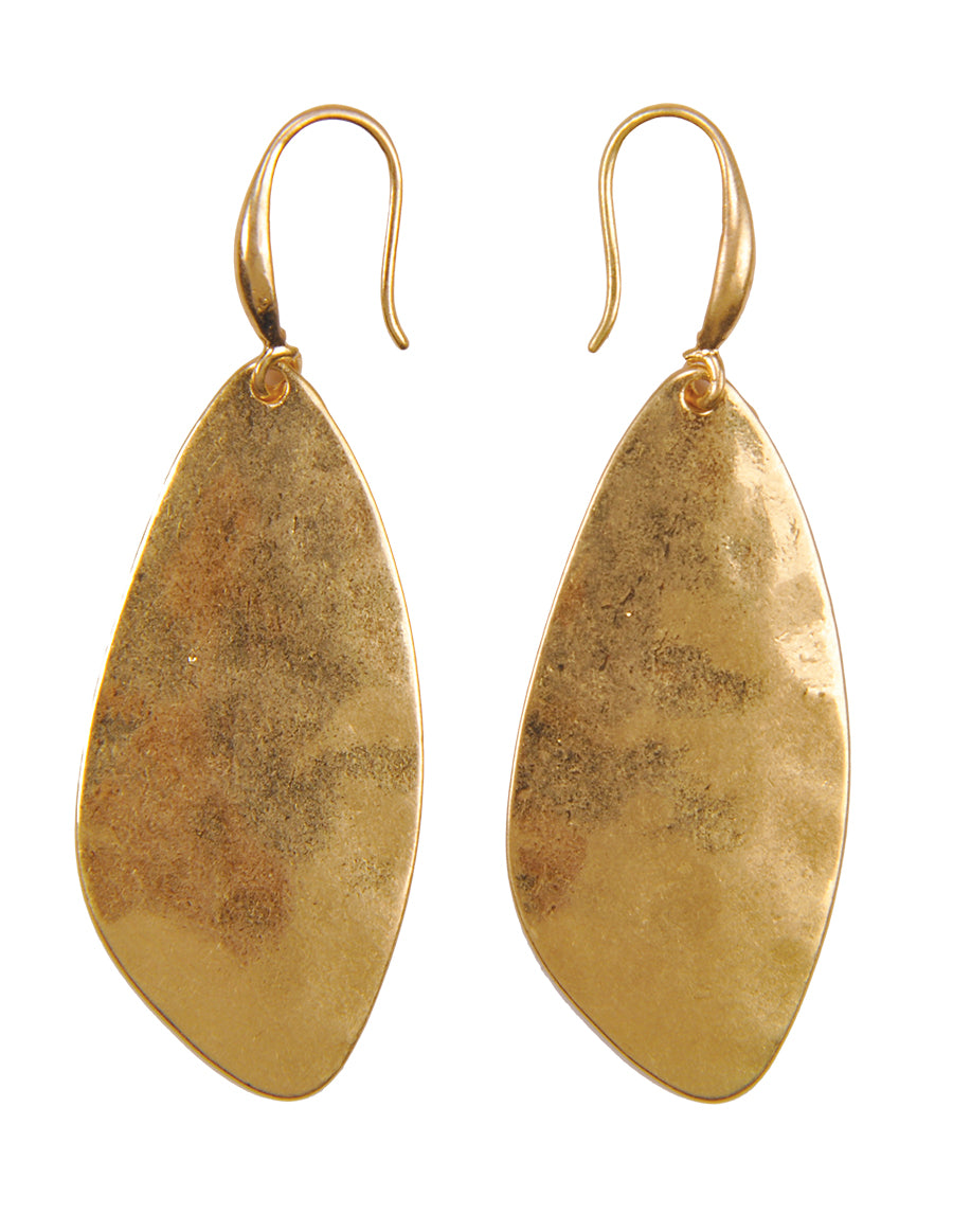 Hammered Finish Drop Earrings