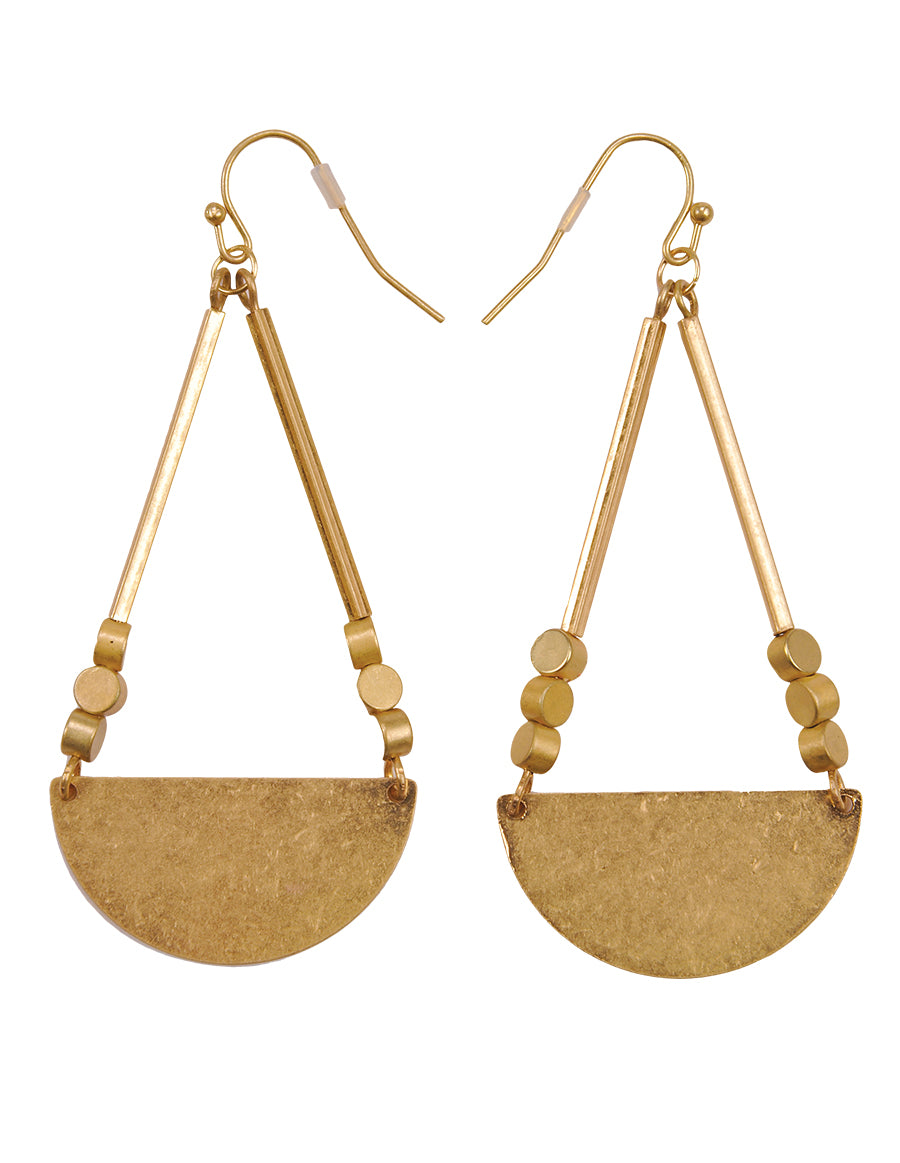 Boho Elegance Gold Drop Earrings