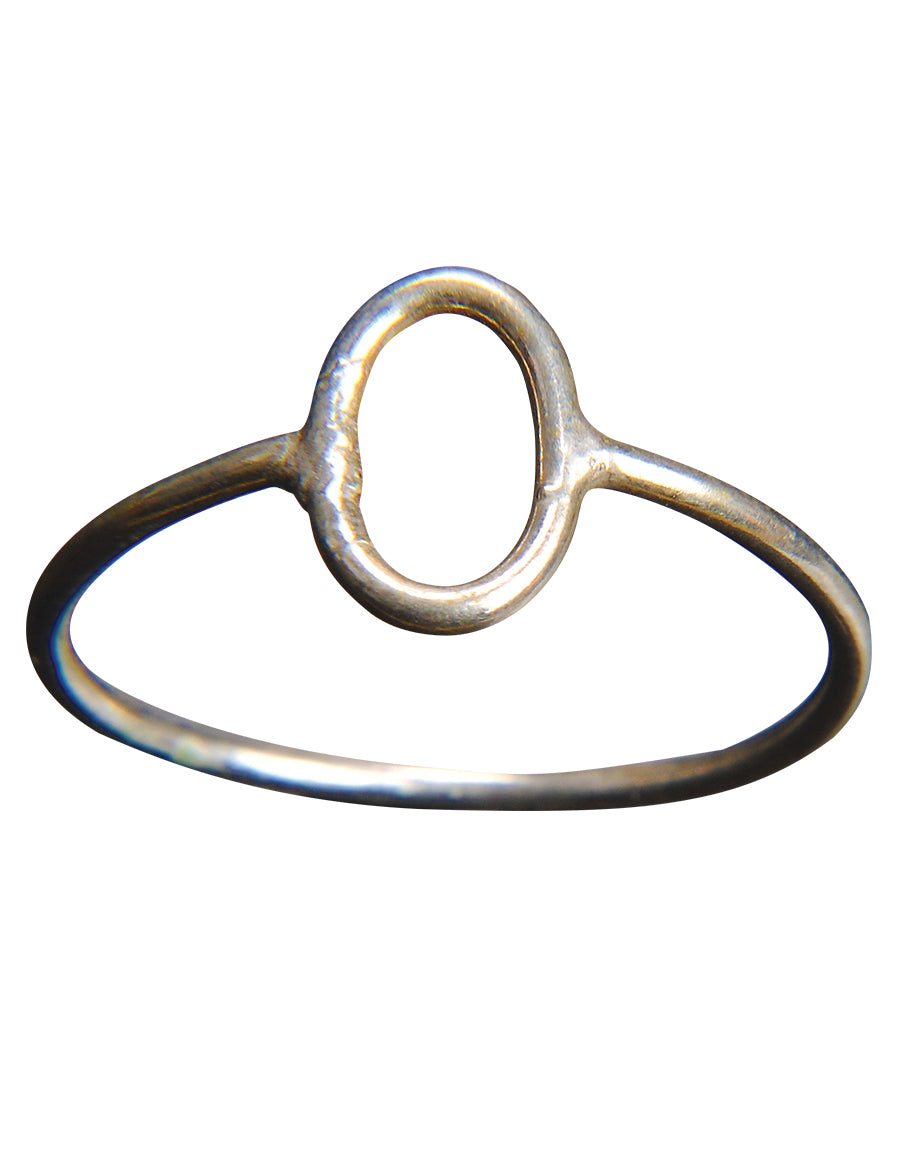 Thin Karma Circle Metal Ring