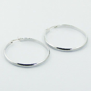 Round Sterling Silver Hoops