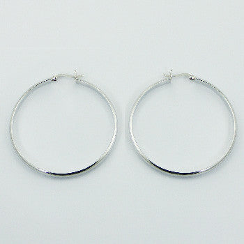 Round Sterling Silver Hoops