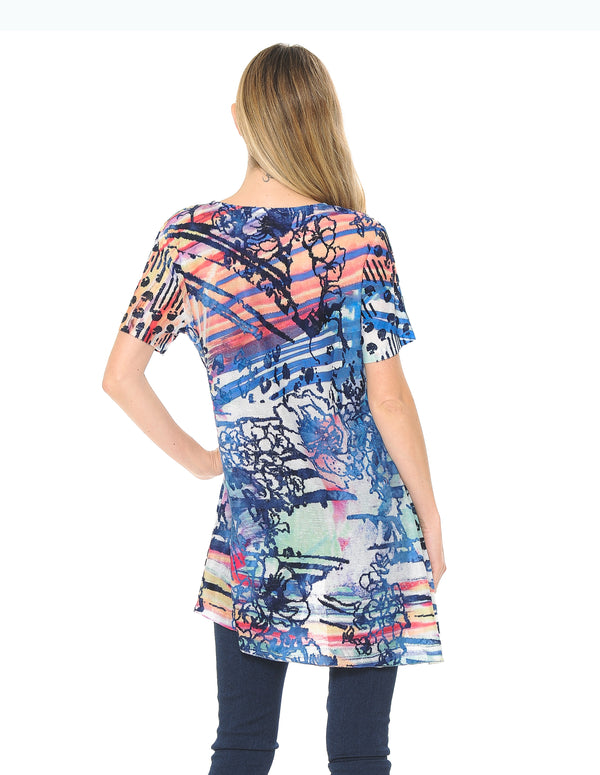 Multicolor Burn Out Top