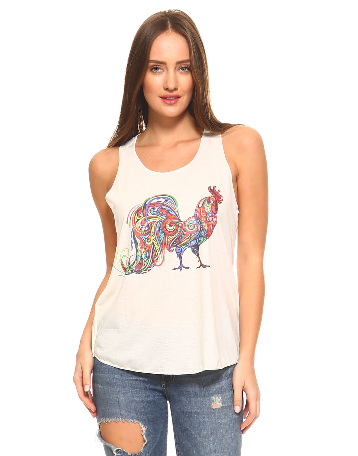 Tribal Rooster Poly Tank