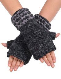 Mélange Basic Knit Wool Handwarmers