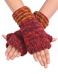 Mélange Basic Knit Wool Handwarmers