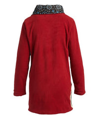 Red Button Down Fleece Coat